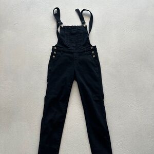 Black Stretchy Summer Denim Feminine Overalls